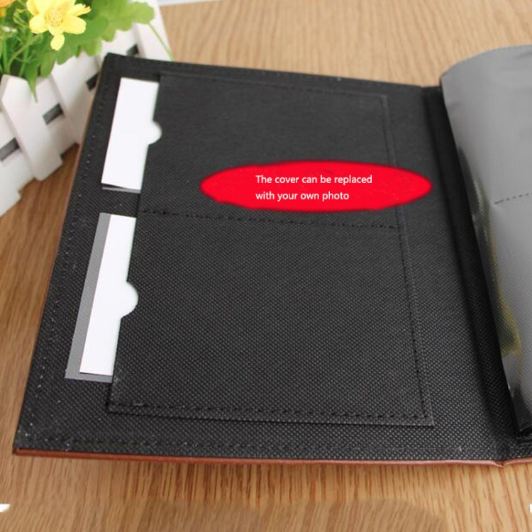 15 cm PU-Leder-Familien-Fotoalbum mit kreativer Tasche