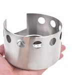 Outdoor Picknickkocher Edelstahl Tragbarer Mini-Spirituskocher mit Deckel
