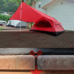 4er-Set Campingzelt-Heringe, Terrassendielen, Fischgrätenanker, Zelt-Hering, winddichter Zeltschnurnagel, Bodenhaken für Outdoor-Reisen, Fischgrätenanker