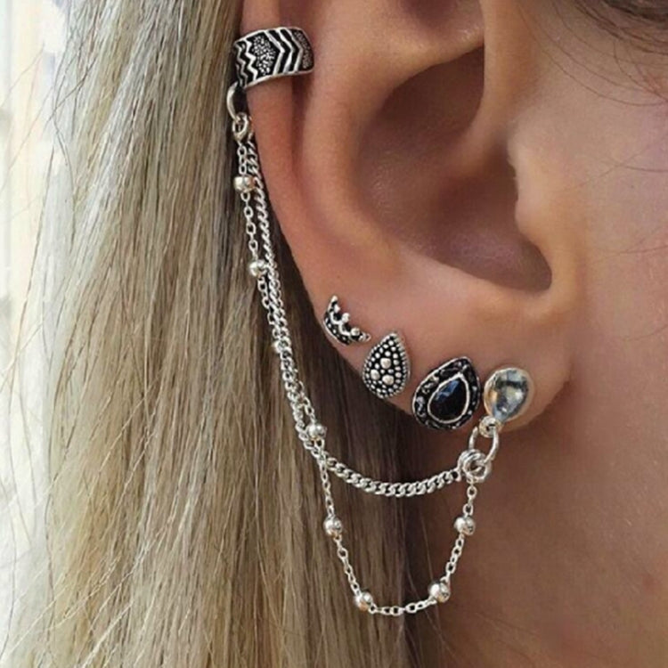 Boho Punk Stil Vintage Kronen Quasten Ohrring-Sets für Damen