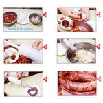 2 Stück Wurstmaschine Fleischfüller Handbetriebener Salami-Maker, 12x17x19 cm