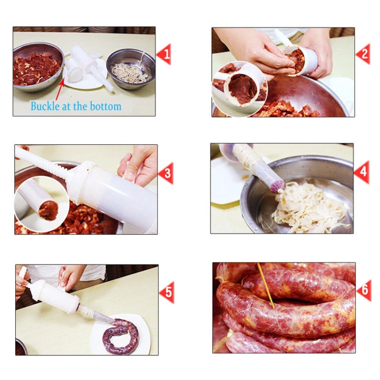 2 Stück Wurstmaschine Fleischfüller Handbetriebener Salami-Maker, 12x17x19 cm