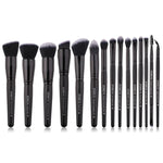 Zoreya Make-up-Pinselset mit weichen, synthetischen Borsten, Augen-Make-up-Werkzeuge, tierversuchsfrei, schwarz, Verblendpinsel für Lidschatten, Foundation-Pinsel