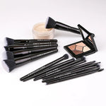 Zoreya Make-up-Pinselset mit weichen, synthetischen Borsten, Augen-Make-up-Werkzeuge, tierversuchsfrei, schwarz, Verblendpinsel für Lidschatten, Foundation-Pinsel