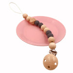 Baby Schnuller Clip Kette Holzhalter Beruhigungssauger Schnuller Clips Leine Gurt Schnullerhalter für Säuglingsernährung