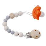 Baby Schnuller Clip Kette Holzhalter Beruhigungssauger Schnuller Clips Leine Gurt Schnullerhalter für Säuglingsernährung