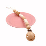 Baby Schnuller Clip Kette Holzhalter Beruhigungssauger Schnuller Clips Leine Gurt Schnullerhalter für Säuglingsernährung