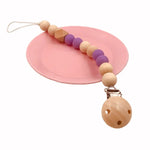 Baby Schnuller Clip Kette Holzhalter Beruhigungssauger Schnuller Clips Leine Gurt Schnullerhalter für Säuglingsernährung