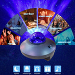 LED Wasserwellen Laser Sternenhimmel Projektor Licht USB Fernbedienung Bluetooth Sprachsteuerung Laserlicht Rotierende magische Ball Lampe
