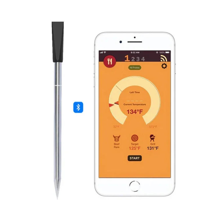 BBQ Küchen Drahtlos Bluetooth Smart Bratenthermometer, Lebensmitteltemperaturbereich: 0-100 Grad