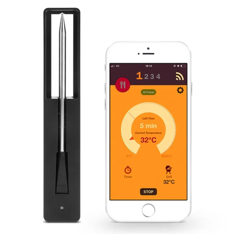 BBQ Küchen Drahtlos Bluetooth Smart Bratenthermometer, Lebensmitteltemperaturbereich: 0-100 Grad