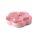 Flower-shaped Transparent Wedding Candy Snack Dried Fruit Storage Box, Single Layer, Double Layer