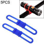 5 Stück Silikonband Mountainbike Taschenlampenhalter Elastisches Band Fahrradlicht Halterung
