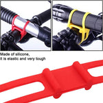 5 Stück Silikonband Mountainbike Taschenlampenhalter Elastisches Band Fahrradlicht Halterung