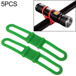 5 Stück Silikonband Mountainbike Taschenlampenhalter Elastisches Band Fahrradlicht Halterung