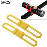 5 Stück Silikonband Mountainbike Taschenlampenhalter Elastisches Band Fahrradlicht Halterung