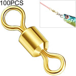 100 STÜCK Angelzubehör, Zimu-Wirbel, vergoldeter Wirbel, Angelzubehör, Länge 1,1 cm, Länge 1,0 cm, Länge 0,9 cm, Länge 0,8 cm