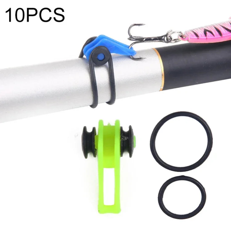 10 PCS/Bag Plastic Fishing Hook Keeper for Fishing Rod Pole Fishing Lures Bait  Safety Holder Fishing Tackle, Red, Purple, Black, Blue, Yellow, Pink, Orange, Green