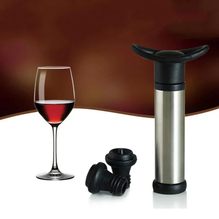Weinstopper aus Edelstahl, Champagnerstopper, Rotwein-Vakuumpumpe, Weinstopper aus Edelstahl