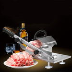 Haushalt manueller Fleisch- und Gemüseschneider, Dicke einstellbar, aus Edelstahllegierung, Fleischschneidemaschine
