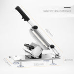 Haushalt manueller Fleisch- und Gemüseschneider, Dicke einstellbar, aus Edelstahllegierung, Fleischschneidemaschine