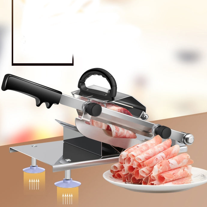 Haushalt manueller Fleisch- und Gemüseschneider, Dicke einstellbar, aus Edelstahllegierung, Fleischschneidemaschine