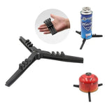 Gaskartuschenständer, Outdoor Kocher Flache Gaskartusche Lange Gaskartusche Dreibeiniger Ständer Klappbarer Gaskartuschenhalter