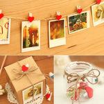 50 Stück Mini Rot Herz Liebe Holz Foto Papier Peg Pin Wäscheklammer Handwerk Postkartenklammern, Postkartenklammern