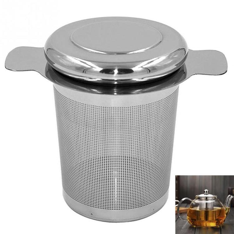 Tee-Ei aus Edelstahl mit Deckel als Abtropfschale, Tee-Sieb aus Edelstahl