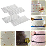2 Sets DIY Tortenform Textur Fondant-Prägeform, Karomuster, Rollrohr