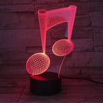 Musiknote 3D Visuelle Leuchte Bunte Touch-Dekorations-Tischlampe LED Nachtlicht