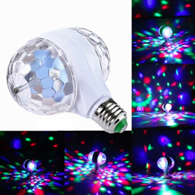 E27 6W LED Doppelkopf Bunte Glühbirne Rotierende Magische Kugel Bühnenlicht Laser Projektionslampe E27