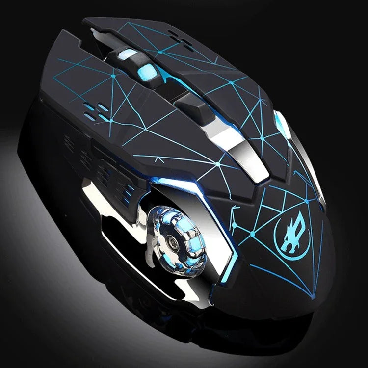 WARWOLF Q8 Kabellose wiederaufladbare Maus Leuchtende Gaming-Maus