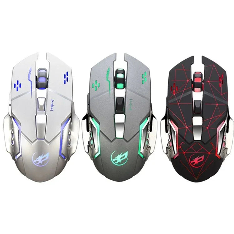 WARWOLF Q8 Kabellose wiederaufladbare Maus Leuchtende Gaming-Maus