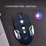 WARWOLF Q8 Kabellose wiederaufladbare Maus Leuchtende Gaming-Maus