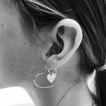 Damen Mode Einfache Metall Liebe Herz Creolen Ohrring-Set