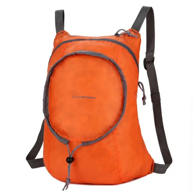 Wasserdichter, faltbarer Nylon-Rucksack für Damen und Herren, tragbar, bequem, leicht, verstaubar, zusammenklappbar