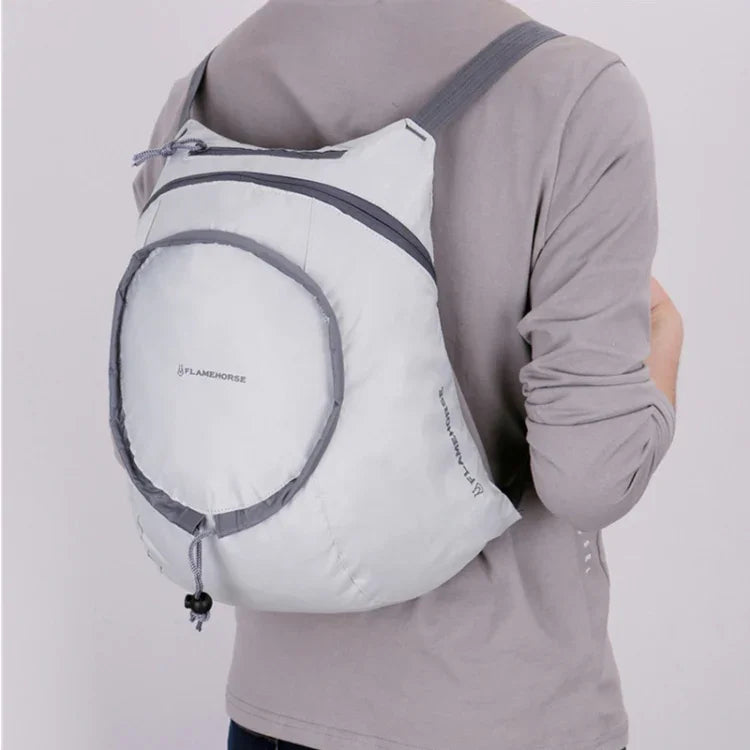 Wasserdichter, faltbarer Nylon-Rucksack für Damen und Herren, tragbar, bequem, leicht, verstaubar, zusammenklappbar