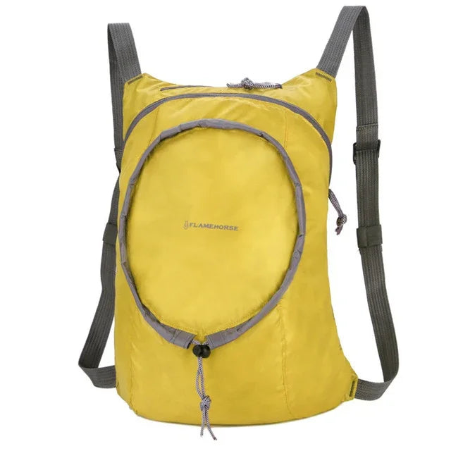 Wasserdichter, faltbarer Nylon-Rucksack für Damen und Herren, tragbar, bequem, leicht, verstaubar, zusammenklappbar