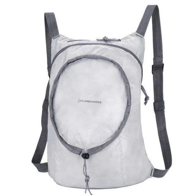 Wasserdichter, faltbarer Nylon-Rucksack für Damen und Herren, tragbar, bequem, leicht, verstaubar, zusammenklappbar