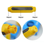 Magnetischer Kreidehalter, staubfreier Kreidestift mit doppelter Feder, selbstanpassende Kreideklammer, zufällige Farbe, selbstanpassende Kreideklammer