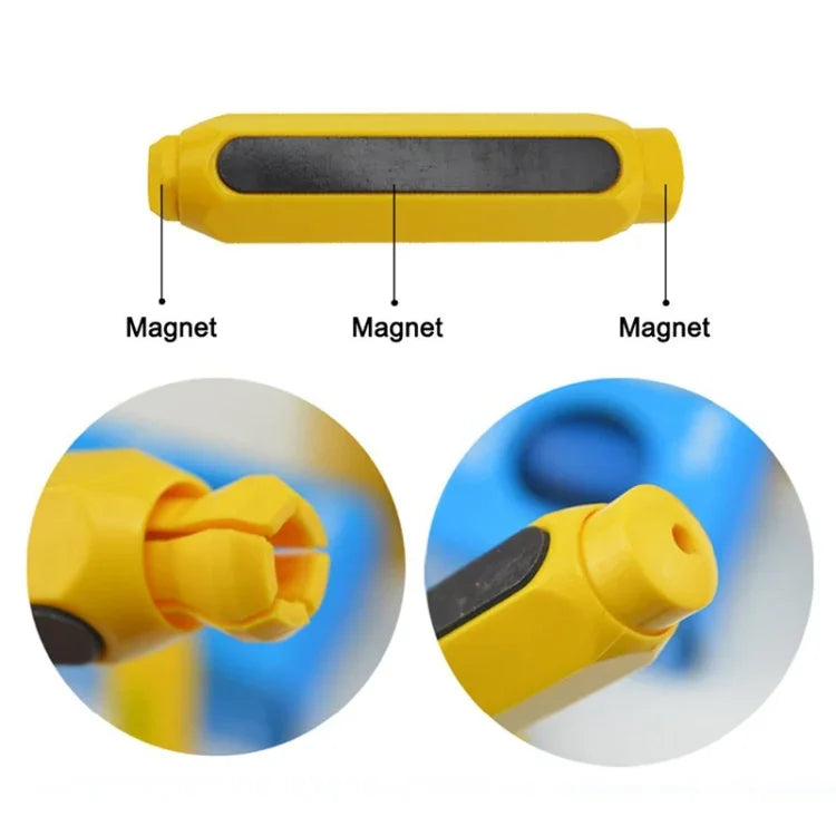 Magnetischer Kreidehalter, staubfreier Kreidestift mit doppelter Feder, selbstanpassende Kreideklammer, zufällige Farbe, selbstanpassende Kreideklammer