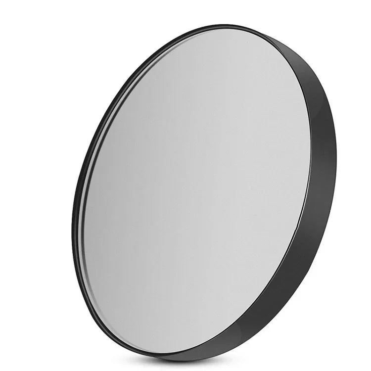 Kleiner runder Vergrößerungsspiegel mit Saugnapf, Kosmetikspiegel, 8,8 cm Vergrößerung, Schwarz, 10-fach, Schwarz, 5-fach