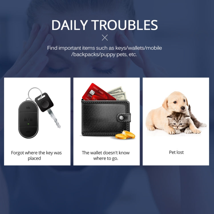 Keyfinder Brieftasche Hund Katze Kinder GPS-Ortungsgerät Anti-Verlust-Schlüsselanhänger Smart Search Bluetooth Tracker Tag, Smart Search Weiß, Smart Search Schwarz, Smart Search Blau, Smart Search Grün, Smart Search Rot