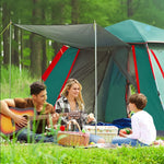 Outdoor 3-4 Personen Strand Verdickung Regendicht Automatisches Schnellaufbau Vierzelt Campingzelt, Automatisches Vinyl, Verbessertes Großes Vinyl