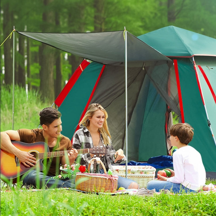 Outdoor 3-4 Personen Strand Verdickung Regendicht Automatisches Schnellaufbau Vierzelt Campingzelt, Automatisches Vinyl, Verbessertes Großes Vinyl