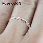 Damen Klassischer Ring mit kubischem Zirkonia in Drehform, Gold, Roségold, Silber