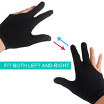 10 Stücke/Set Spandex Snooker Billard Queue Handschuh Pool Linke Hand Offen Drei Finger Snooker Zubehör