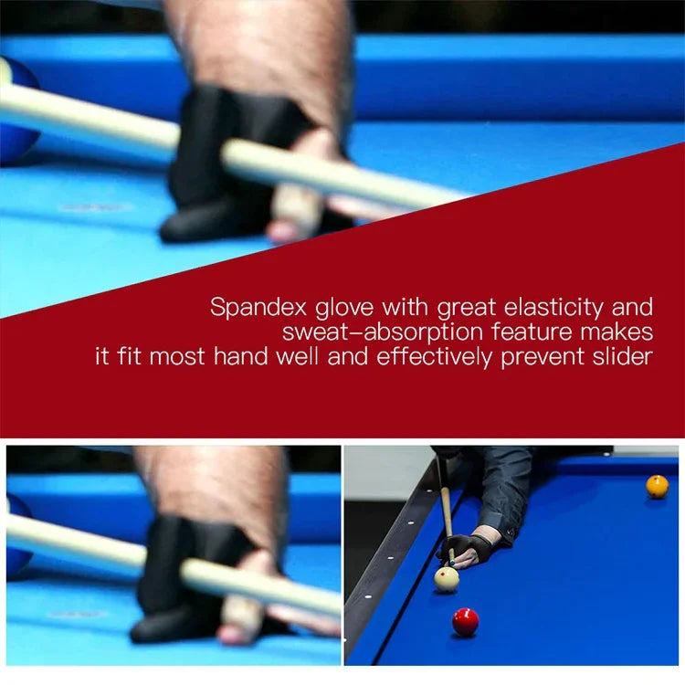10 Stücke/Set Spandex Snooker Billard Queue Handschuh Pool Linke Hand Offen Drei Finger Snooker Zubehör