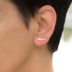 Einfache Mond-Stern Ohrstecker für Damen Geburtstagsgeschenk Schmuck, Gold, Roségold, Silber